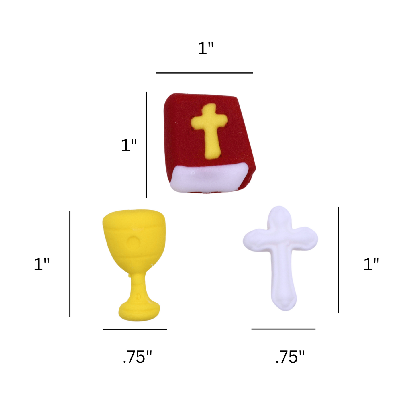 Toppers Comestibles Religiosos para Pasteles y Cupcakes - 15 Unidades