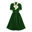 Robe de fête rétro en maille brodée élégante des années 1950