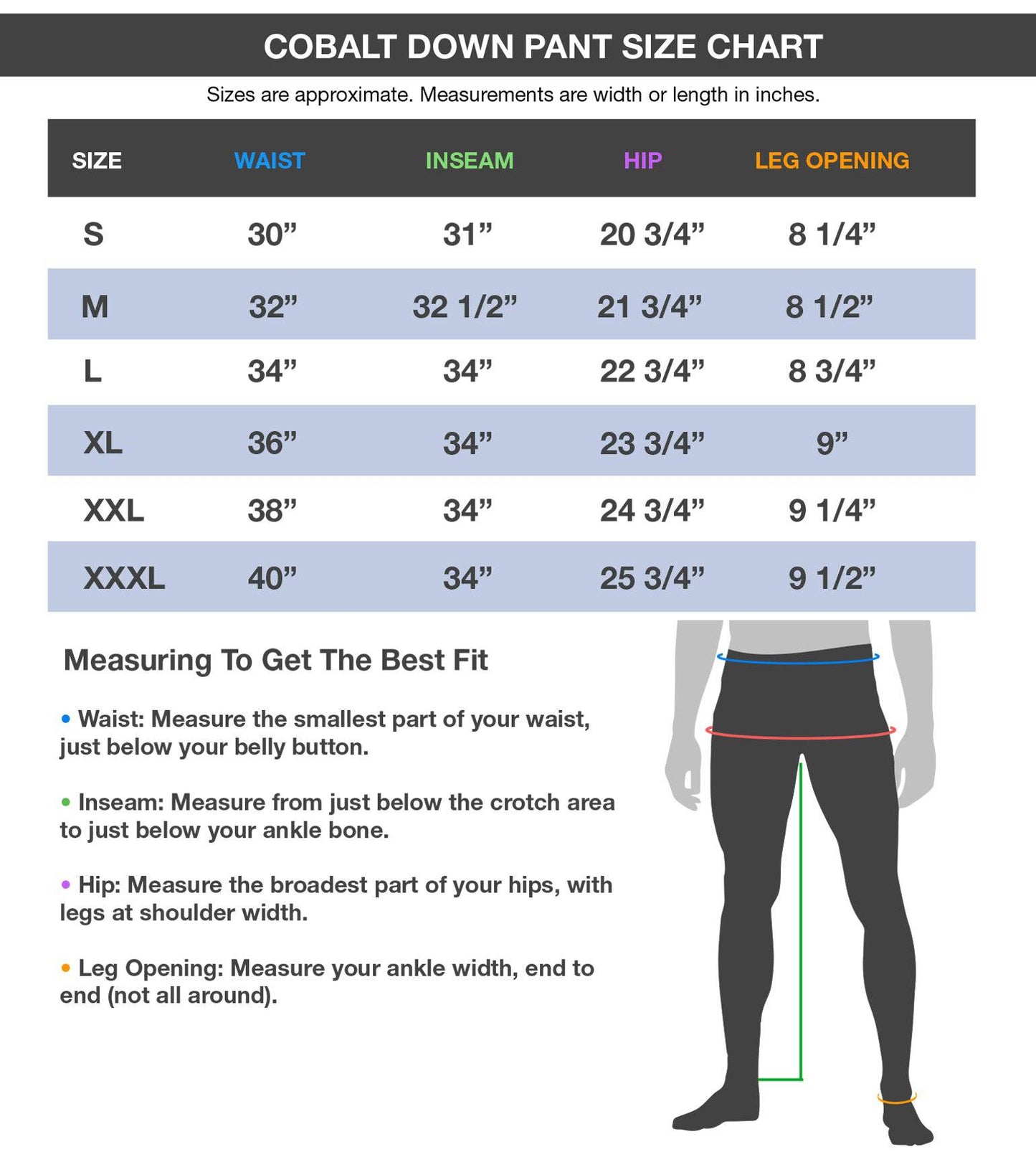 Vycah Cobalt Down Pant - Premium Outerwear