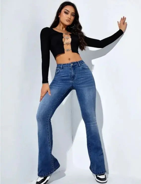 Women's High Waist Slim-fit Stretch Trousers