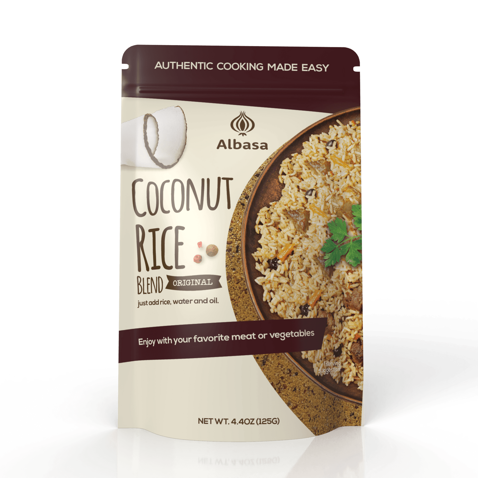 Albasa Coconut Rice Blend – Fragrant Coconut Milk Seasoning Mix - Korvel