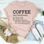 Camiseta Definición de Café