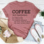 Camiseta Definición de Café