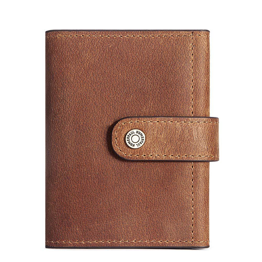 Coin Purse Metal Card Case Leather Card Sleeve ID Sleeve Leather Credit Card Holder - Korvel