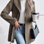 Collar woolen plaid coat with slim fit temperament - Korvel