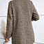 Collar woolen plaid coat with slim fit temperament - Korvel