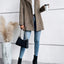 Collar woolen plaid coat with slim fit temperament - Korvel