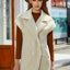 Collared Neck Button Up Vest Coat - Korvel
