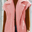 Collared Neck Button Up Vest Coat - Korvel