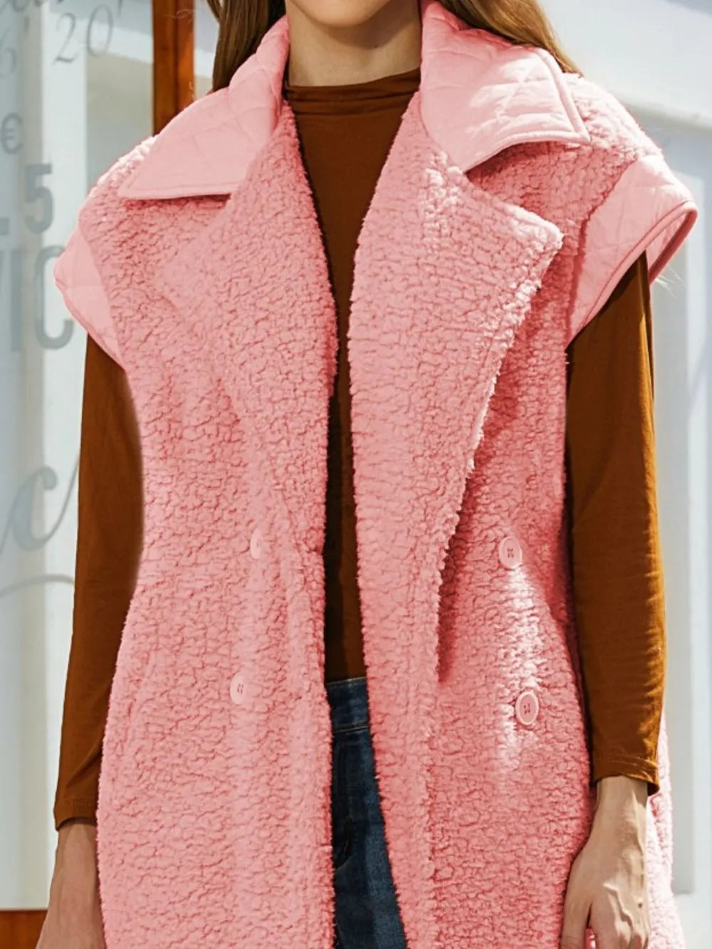 Collared Neck Button Up Vest Coat - Korvel