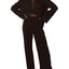 Collared Neck Long Sleeve Top and Pants Lounge Set - Korvel