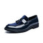 Mandotos College Inspired Leather Loafers for Men - Blue Premium Dress Shoes