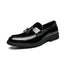 Mandotos College Inspired Leather Loafers for Men - Blue Premium Dress Shoes