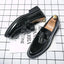 Mandotos College Inspired Leather Loafers for Men - Blue Premium Dress Shoes