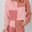 Color Block Round Neck Top and Shorts Set - Korvel