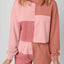 Color Block Round Neck Top and Shorts Set - Korvel