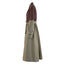 Color blocking patchwork windbreaker women's lace up waist cinched long jacket coat - Korvel