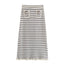 Color blocking striped women's knitted sweater top+striped hollow knitted skirt set for women - Korvel