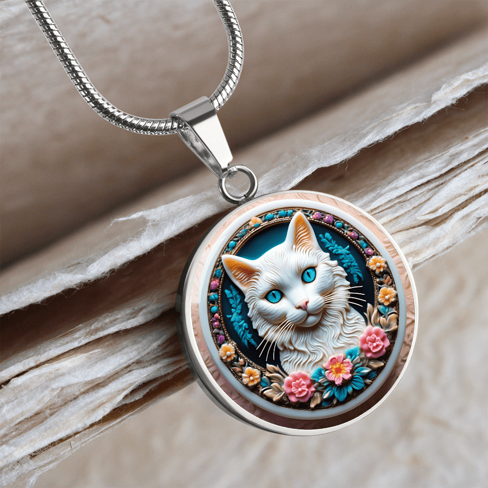 Collar de Cameo de Gato Colorido
