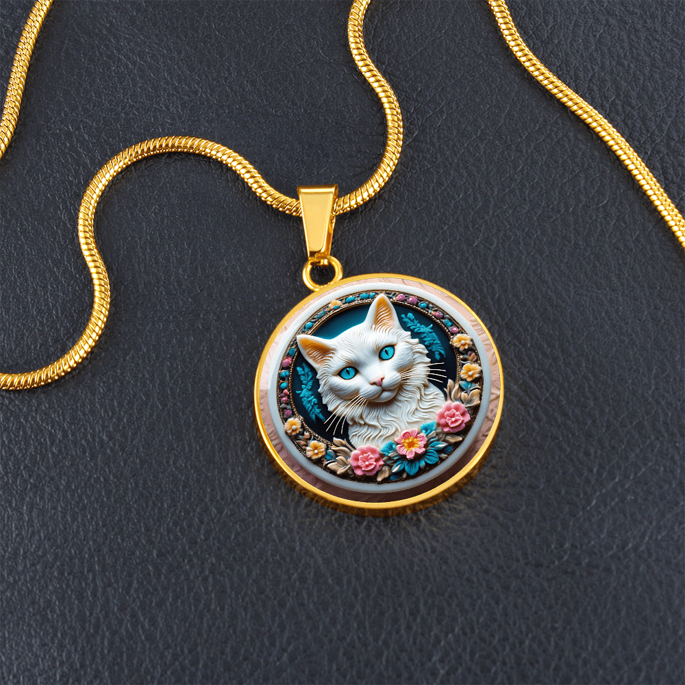 Collar de Cameo de Gato Colorido