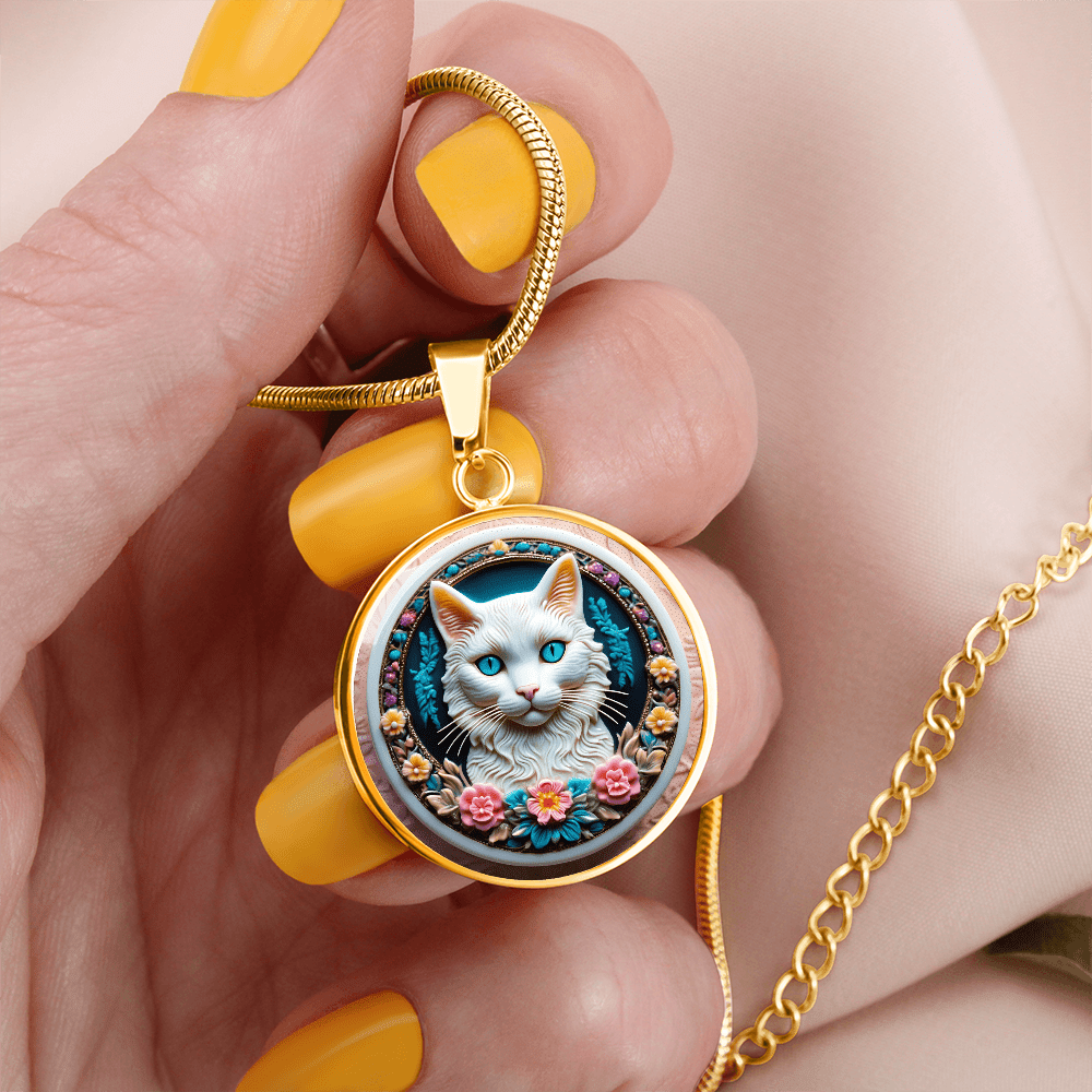 Collar de Cameo de Gato Colorido