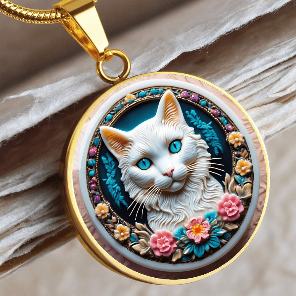 Collar de Cameo de Gato Colorido