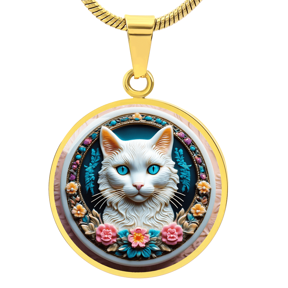 Collar de Cameo de Gato Colorido