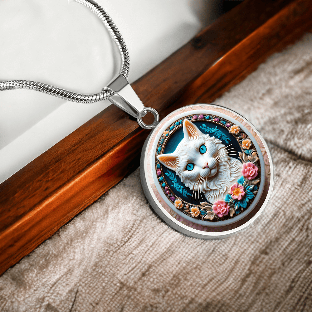 Collar de Cameo de Gato Colorido