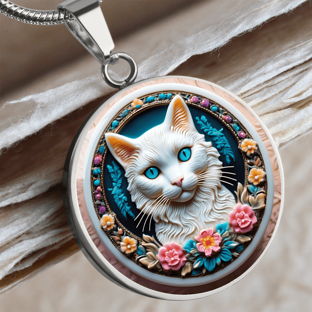 Collar de Cameo de Gato Colorido