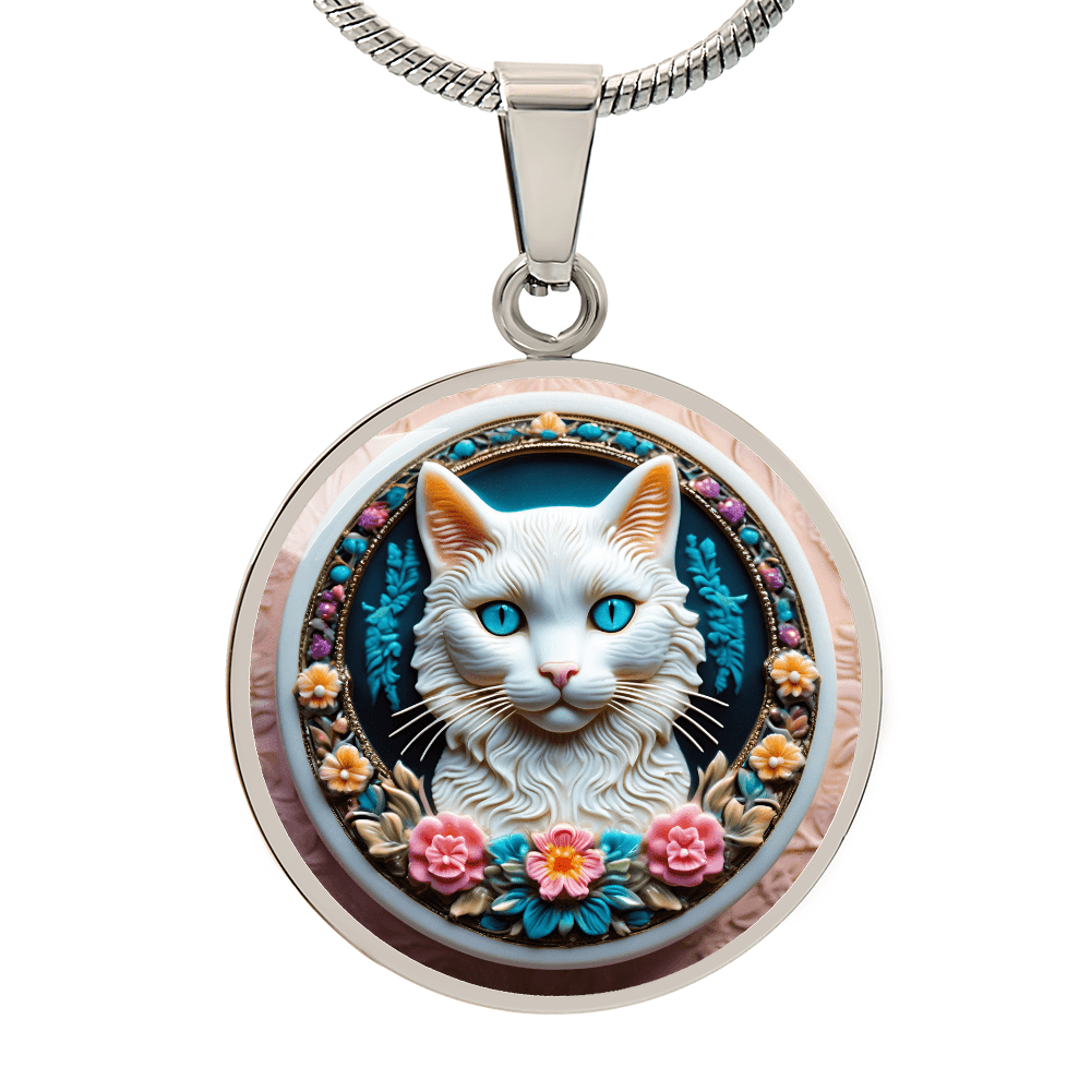 Collar de Cameo de Gato Colorido