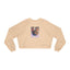 Sudadera de felpa recortada Colorful Cat Lady