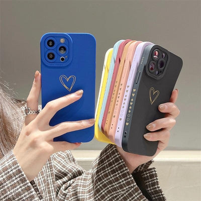 Funda de teléfono Colorful Love Heart para iPhone - Protección de silicona premium