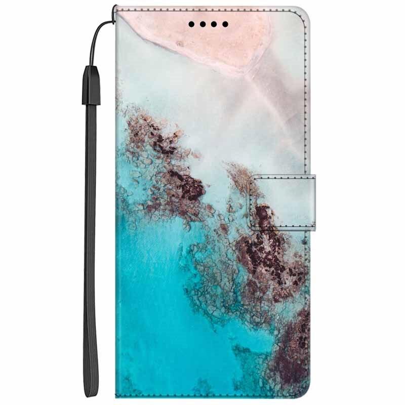 Colorful Marble Flip Leather Case for iPhone 11/12/13 Series
