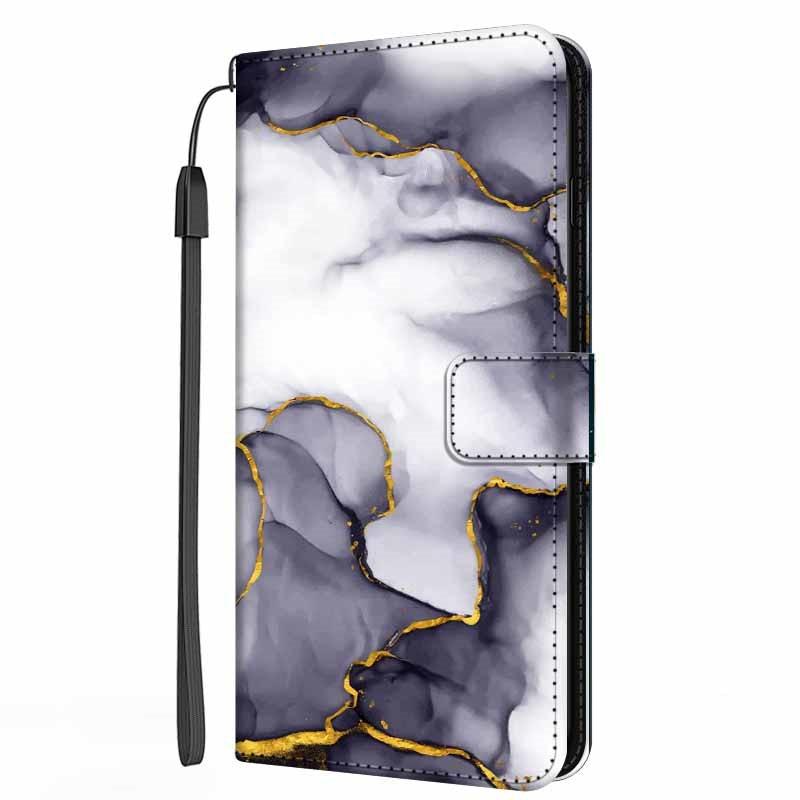 Colorful Marble Flip Leather Case for iPhone 11/12/13 Series