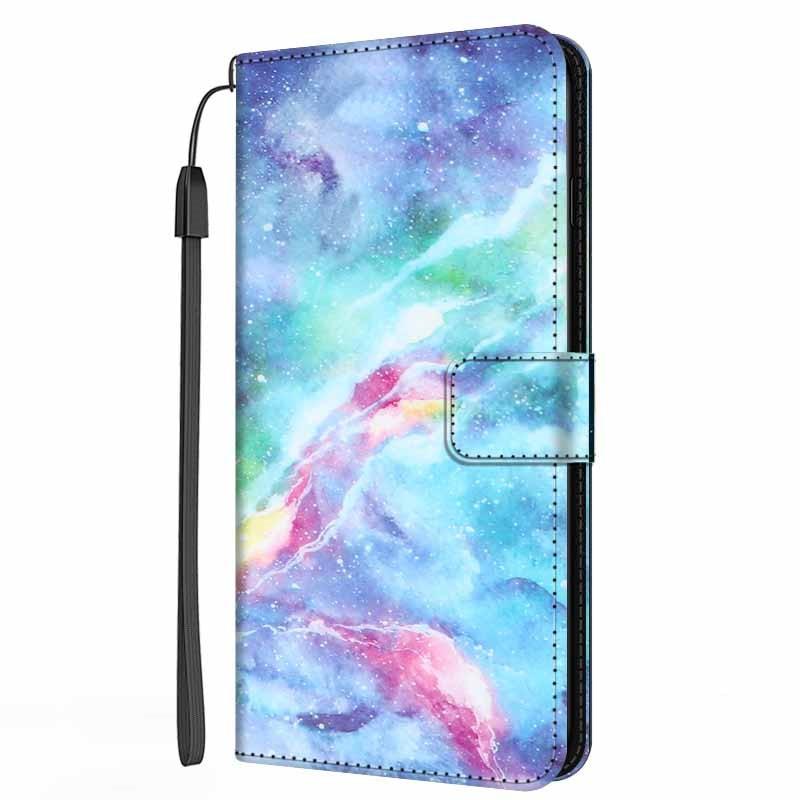 Colorful Marble Flip Leather Case for iPhone 11/12/13 Series