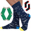Colorful Mathematical Formula Problem Solving Printed Men's Socks Cotton Socks - Korvel