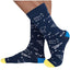 Colorful Mathematical Formula Problem Solving Printed Men's Socks Cotton Socks - Korvel