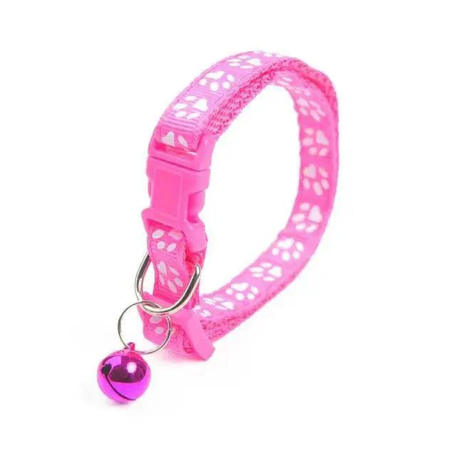 Colorful Adjustable Nylon Pet Collar with Stylish Print