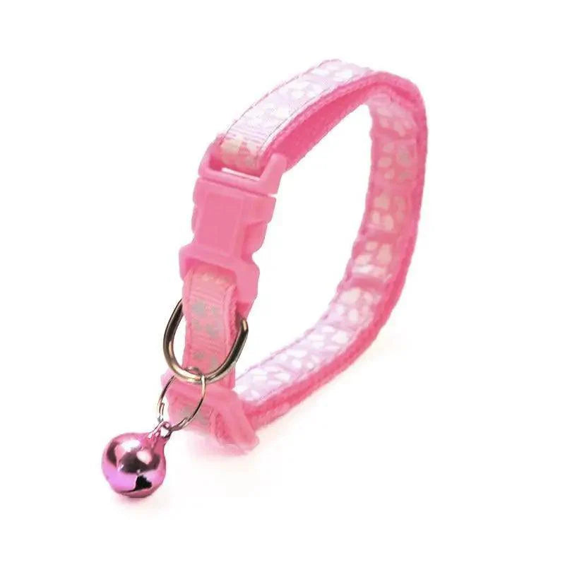 Colorful Adjustable Nylon Pet Collar with Stylish Print