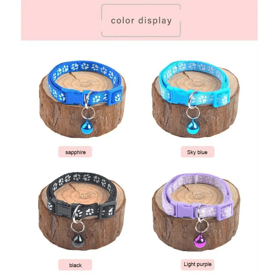 Colorful Adjustable Nylon Pet Collar with Stylish Print
