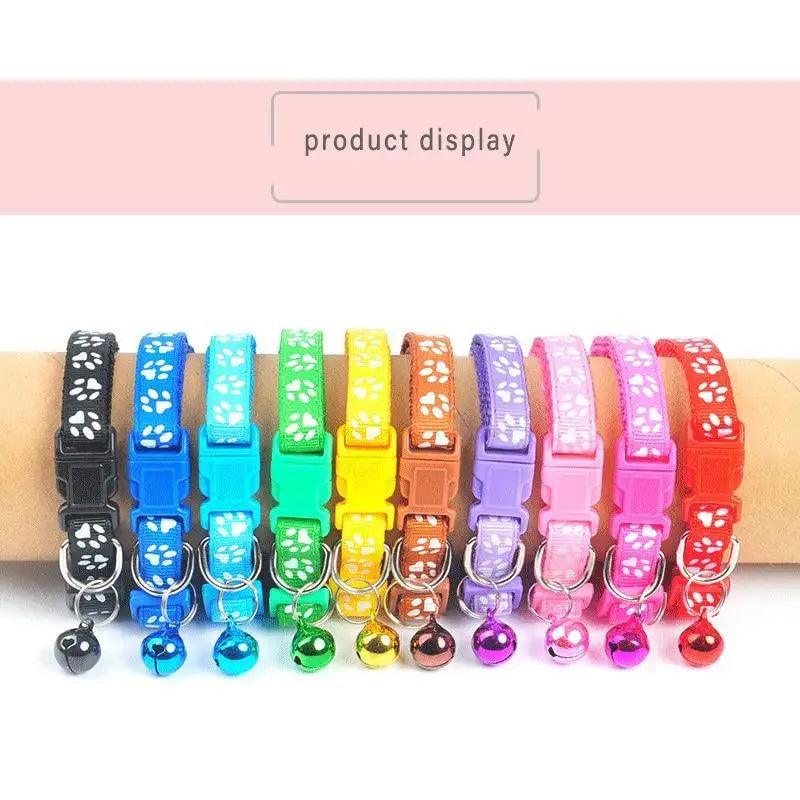 Colorful Adjustable Nylon Pet Collar with Stylish Print