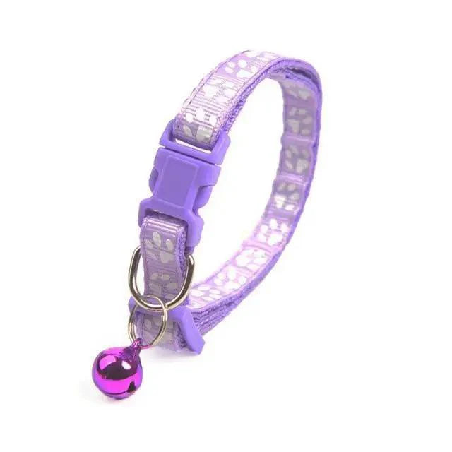 Colorful Adjustable Nylon Pet Collar with Stylish Print
