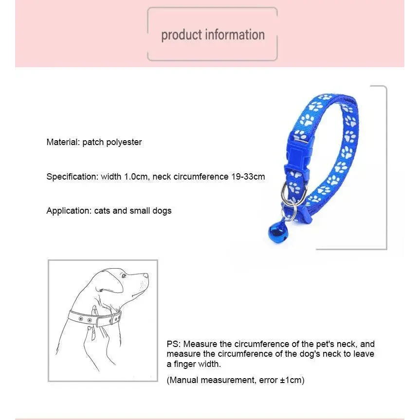 Colorful Adjustable Nylon Pet Collar with Stylish Print