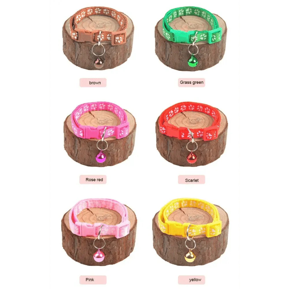 Colorful Adjustable Nylon Pet Collar with Stylish Print