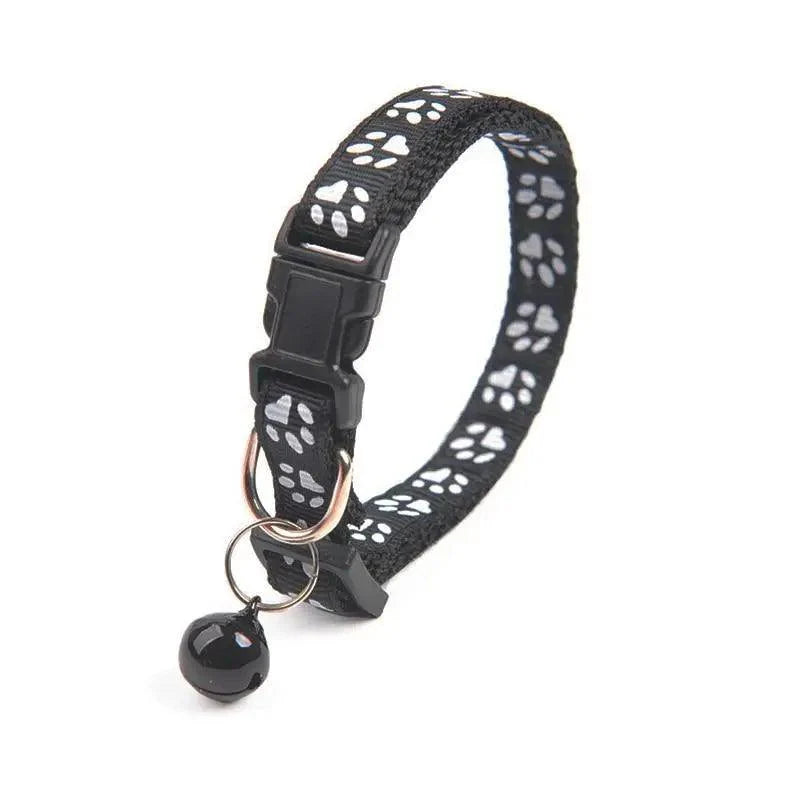 Colorful Adjustable Nylon Pet Collar with Stylish Print