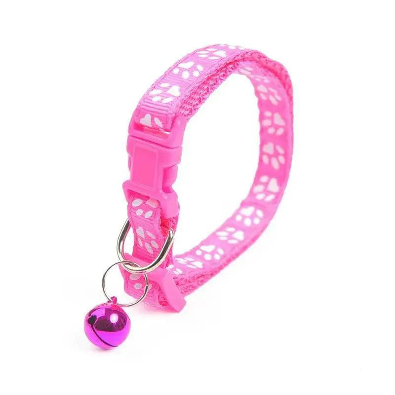 Colorful Adjustable Nylon Pet Collar with Stylish Print