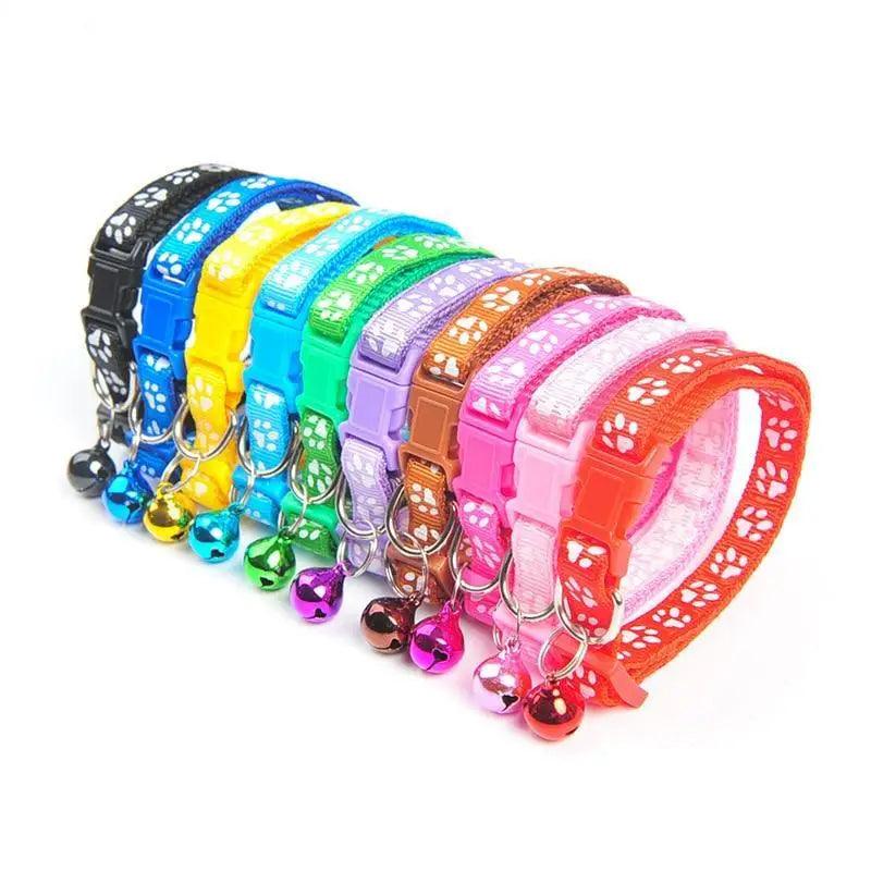 Colorful Adjustable Nylon Pet Collar with Stylish Print