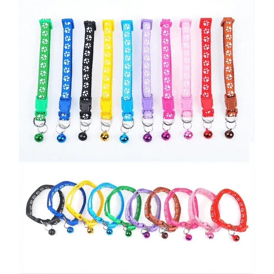 Colorful Adjustable Nylon Pet Collar with Stylish Print