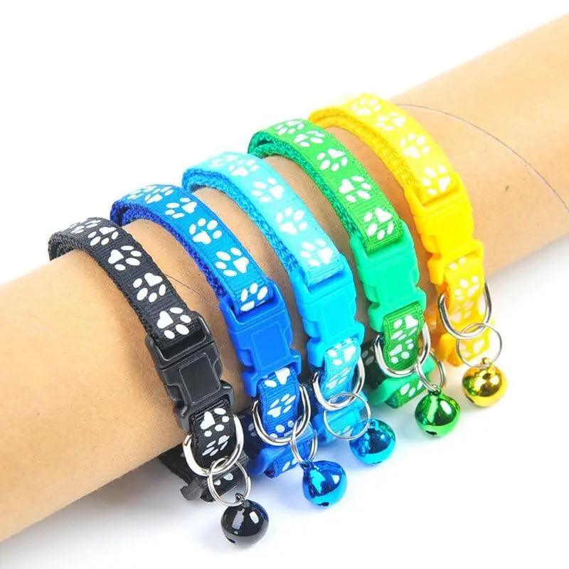 Colorful Adjustable Nylon Pet Collar with Stylish Print