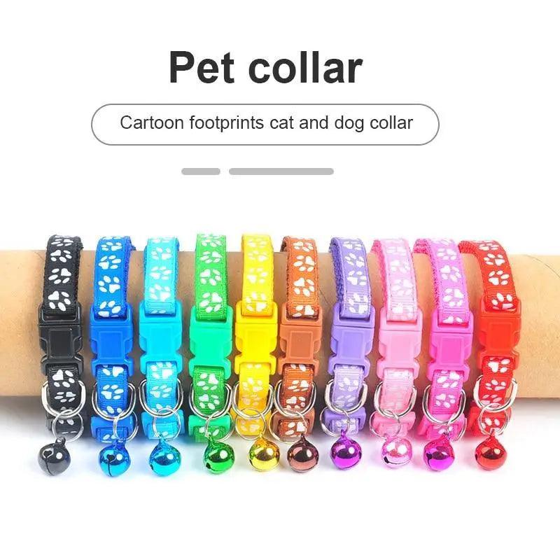 Colorful Adjustable Nylon Pet Collar with Stylish Print